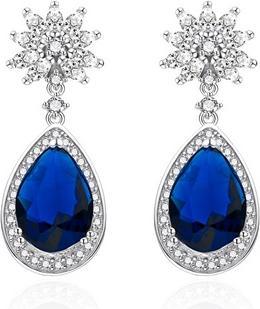 Produktbild Agato - Beautiful silver earrings with blue zircons AGT-E151PBL