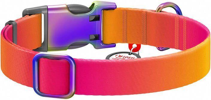 Produktbild Collar Nylon with QR code for Waudog gradient dog, orange, size XL (XL, Hund, Allgemein)
