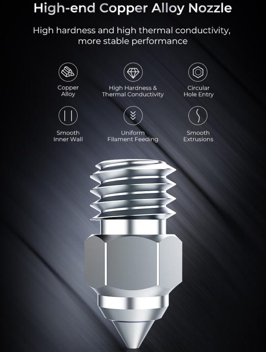 Produktbild Creality Düse-Nozzle Set MK Kupfer beschichtet 8 Stück (Düse)