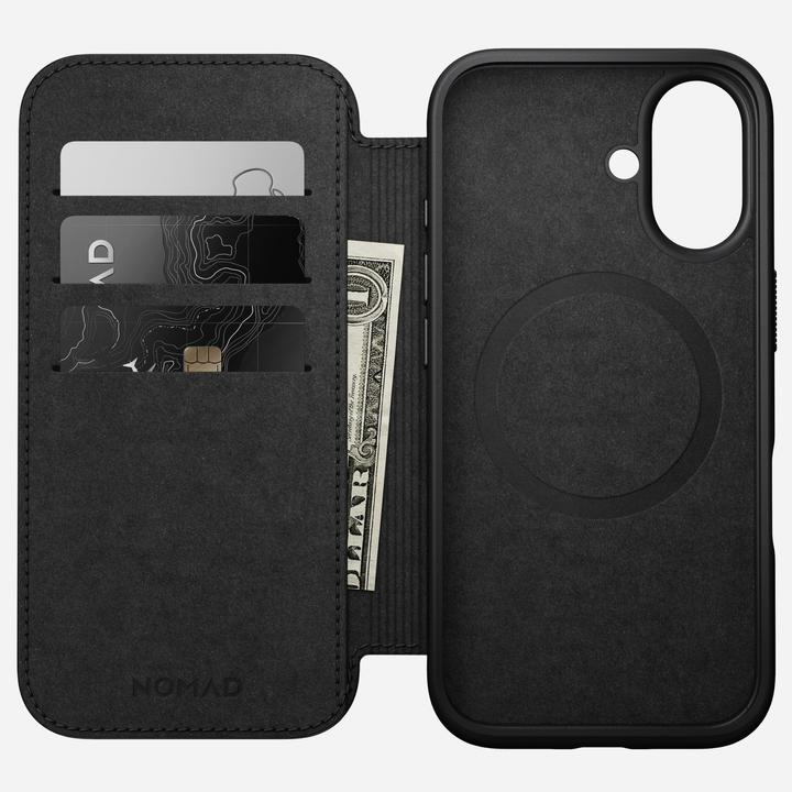 Actual product image Nomad Modern Leather Folio - Brown - iPhone 16 (Apple iPhone 16)