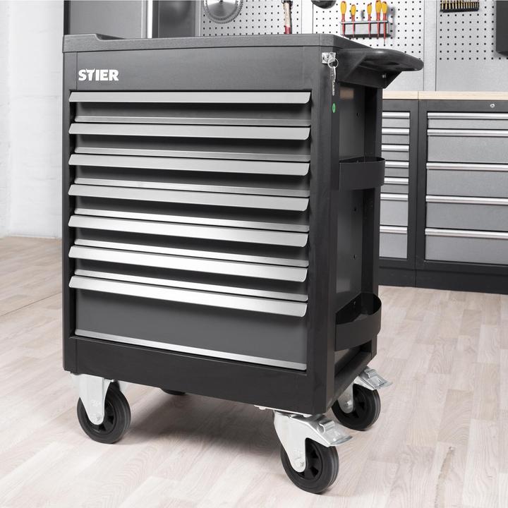 Actual product image Stier Chariot d'atelier Premium vide avec couvercle en plastique