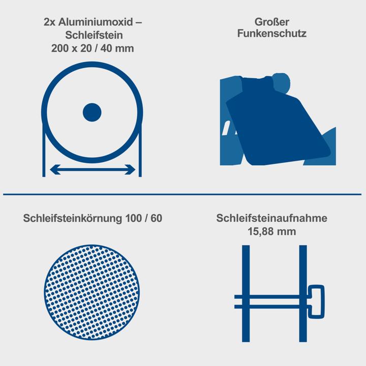 Immagine prodotto Scheppach Levigatrice doppia SM200AL (fai da te) (Tritacarne da banco, 500 W)