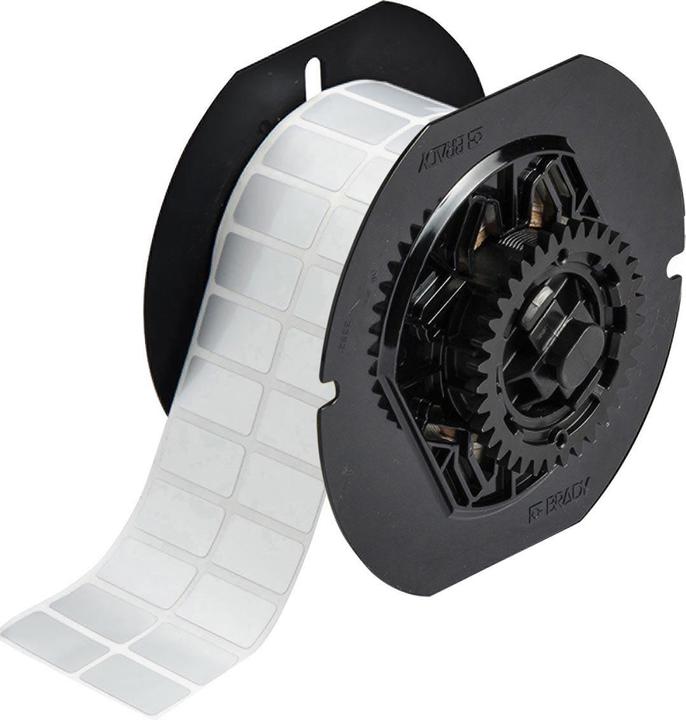 Image du produit Brady B30-135-7563, polyester métallisé, argenté, satiné, 38.10 x 19.05 mm, permanent, 2 pistes