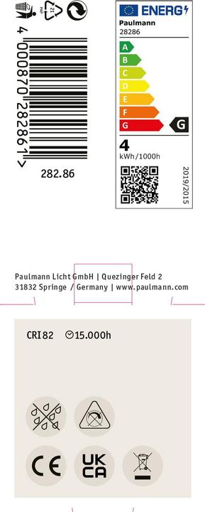 Energie-Label Paulmann Reflektor Maxiflood (GU10, 3.50 W, 250 lm, 1 x, G)