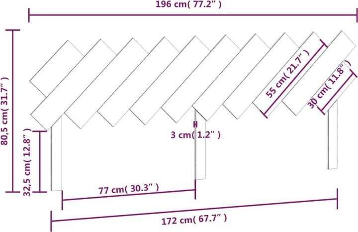Actual product image VidaXL Ute (196 x 3 x 80.5 cm)