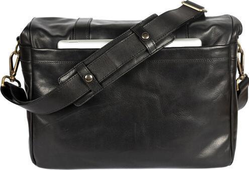 Image du produit Bronkey Roma Leder-Messenger-Tasche, schwarz (Sac à bandoulière pour appareil photo)