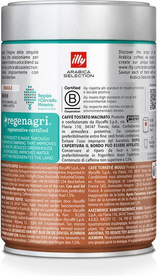 Valori nutrizionali e ingredienti Illy Brazil Cerrado Mineiro (Tostatura media, 250 g)