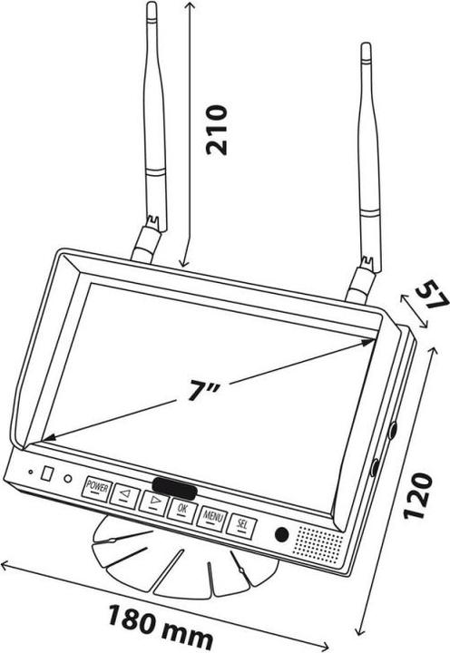 Produktbild Lampa M4, Monitor LCD 7" Wireless, Cam 1+2+3+4