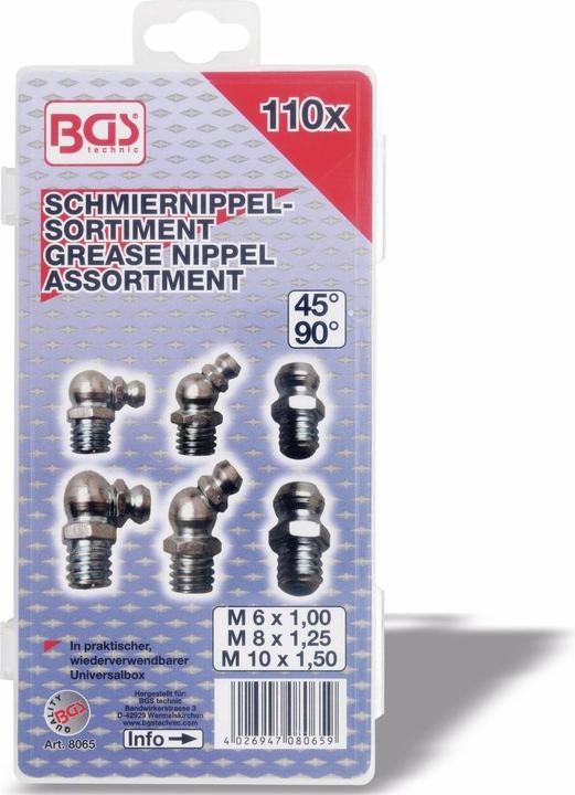 Produktbild BGS Schmiernippel-Sortiment | 110-tlg.