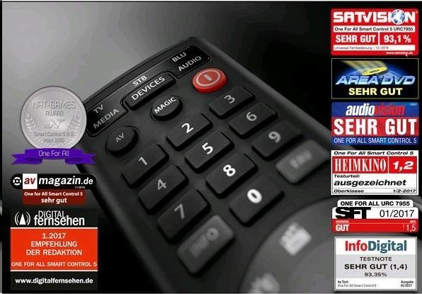 Produktbild One for All Smart Control 5 (Universal Fernbedienung, Infrarot)