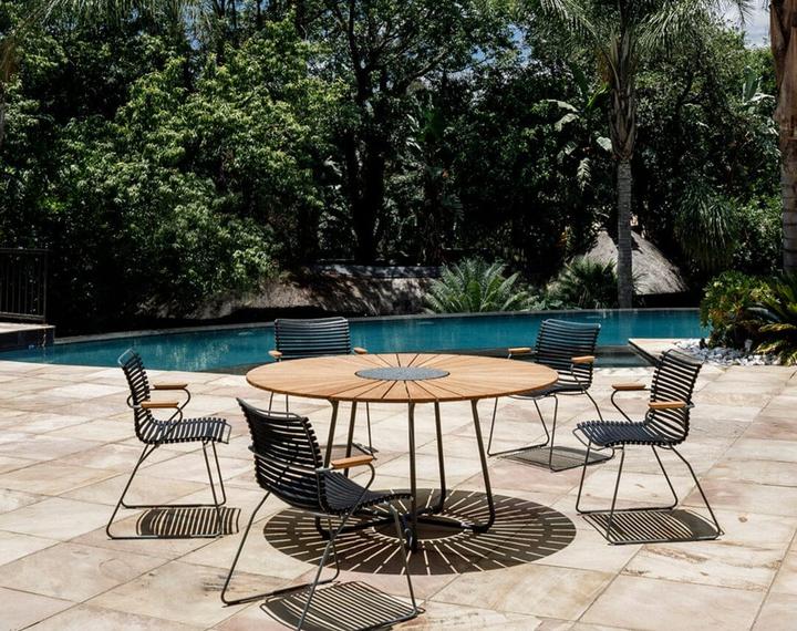 Image du produit Houe CLICK Chaise de jardin avec accoudoirs en bambou Structure en acier