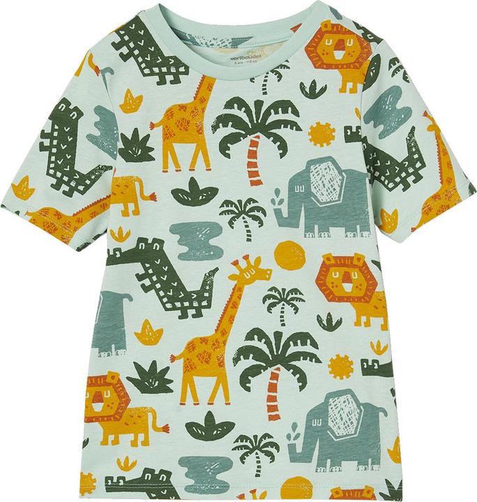 Actual product image Vertbaudet 2er-Pack Jungen Sommer-Schlafanzüge, Savannentiere mit Recycling-Baumwolle (140)
