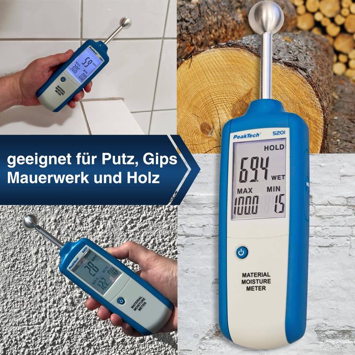Produktbild Peaktech P 5201 Materialfeuchtemessgerät