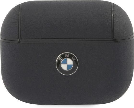 Produktbild BMW AirPods Pro Hülle Etui Leder Case Dunkelblau mit Metall Logo No.522 (Kopfhörer Hülle)