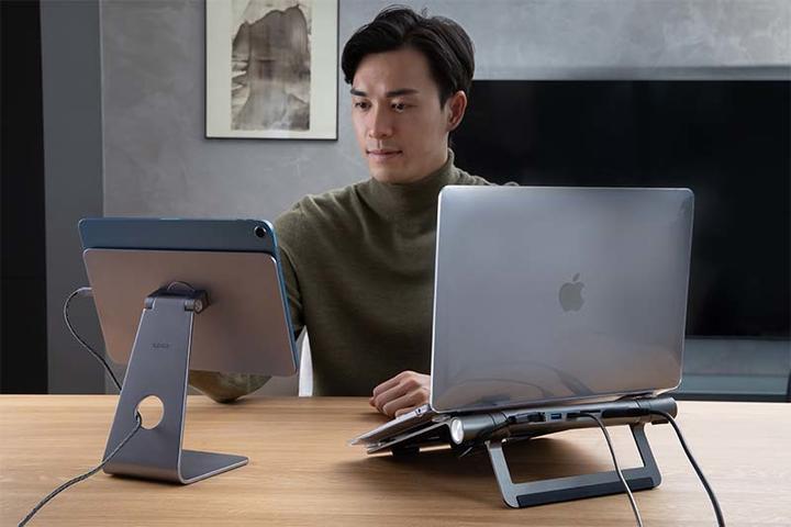 Actual product image Epico Magnetic Stand for Apple iPad Pro 11"/Air 10,9" - space gray