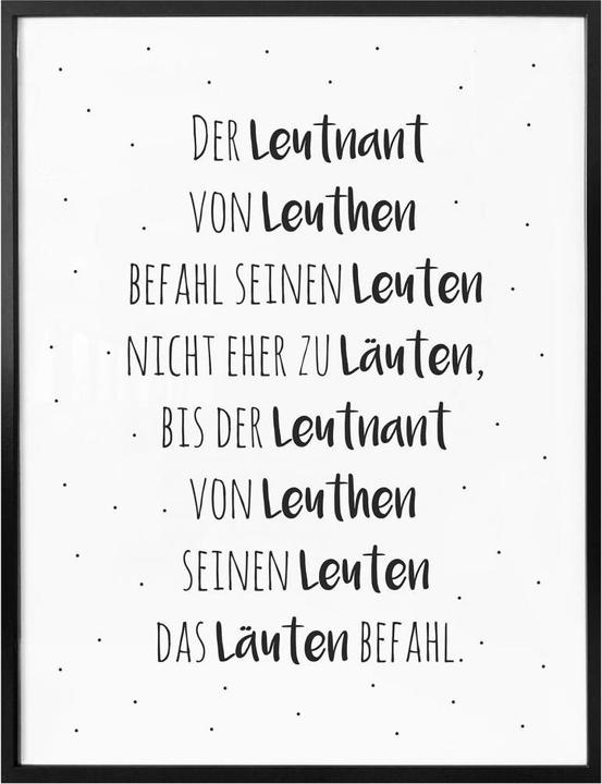 Immagine prodotto Trenddeko Scioglilingua - Il tenente von Leuthen (30 x 40 cm)
