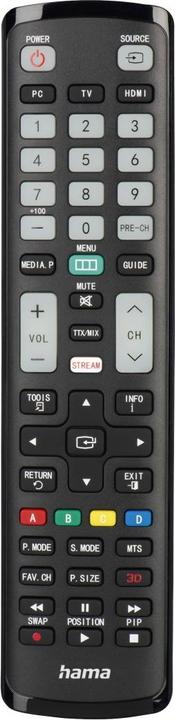 Image du produit Hama Télécommande universelle pour téléviseurs Samsung, IR, apprentissage, touches lumineuses (Télécommande universelle, Infrarouge)