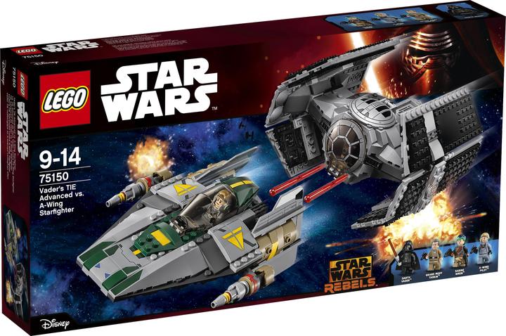 Actual product image LEGO Star Wars Vader's TIE Advanced vs. A-Wing Starfigh (75150, LEGO Star Wars)