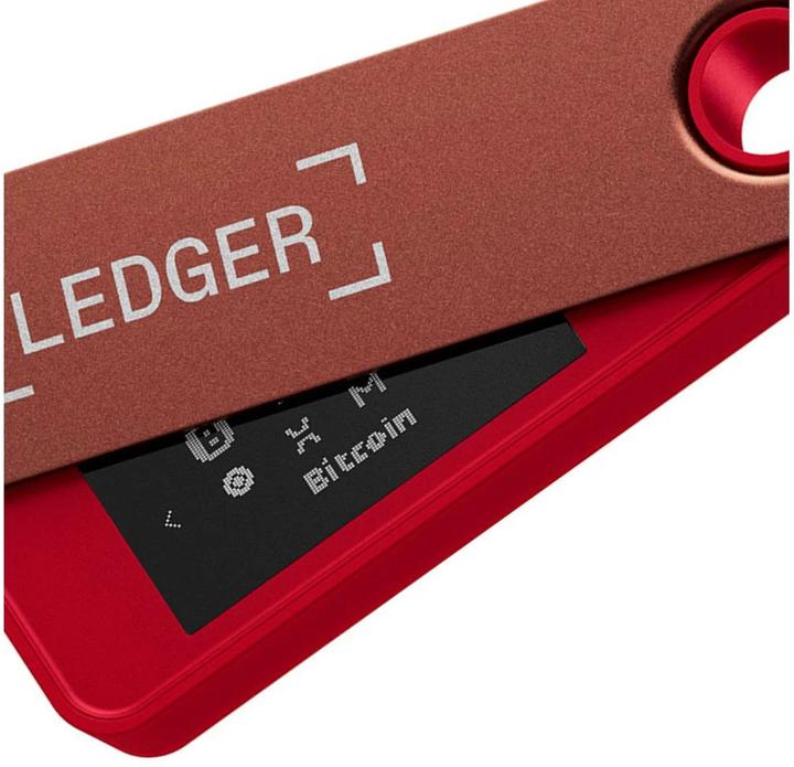Actual product image Ledger Nano S Plus - Ruby Red (Ripple, Bitcoin, Litecoin, Cardano, TRON, Bitcoin cash, Ethereum Classic, Ether, Stellar, Monero, Dogecoin)