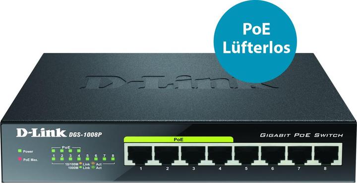Produktbild D-Link Dgs-1008p (8 Ports)