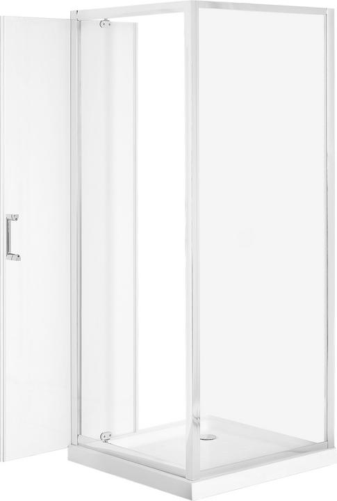 Produktbild Beliani Duschabtrennung aus Temperglas 70 x 70 x 185 cm silber DARLI (70 cm, 70 cm, 185 cm)