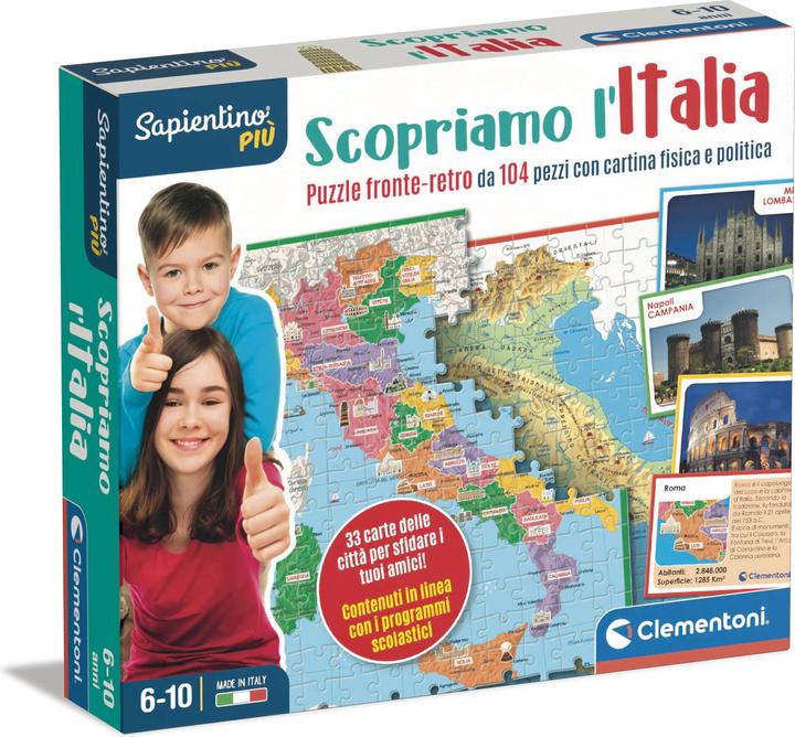 Image du produit Clementoni Sapientino Jeu éducatif Découvrons l'Italie Smart (Italien)