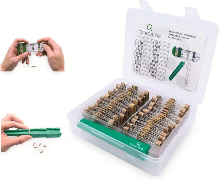 Produktbild Quadrios Kohleschicht Widerstand Sortiment, 1000 tlg.