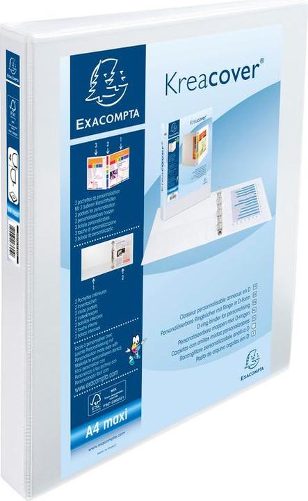Produktbild Exacompta Pr„sentations-Ringbuch, A4 Maxi, weiá, 4D-Ring (44 mm, 1 Stück)