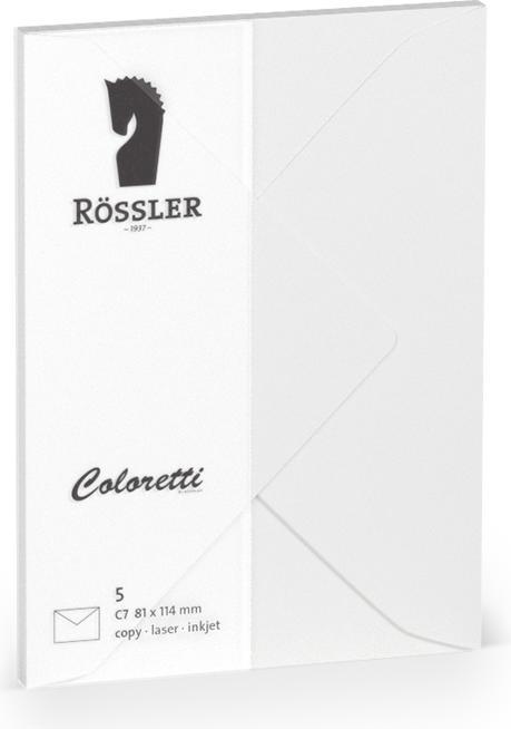 Actual product image Magni 220707509 - Coloretti envelopes, 80 g/m², DIN C7, white, 5 pieces (C7, 5 x)