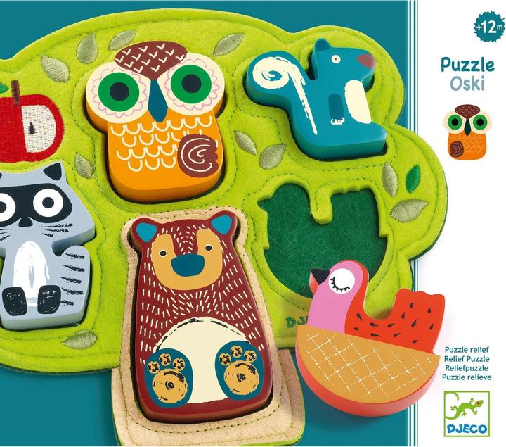 Produktbild Djeco Stoffpuzzle Oski (5 Teile)