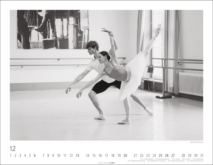Produktbild Ballettsaal - Stuttgarter Ballett Kalender 2026 (44 x 34 cm, Englisch, Deutsch)