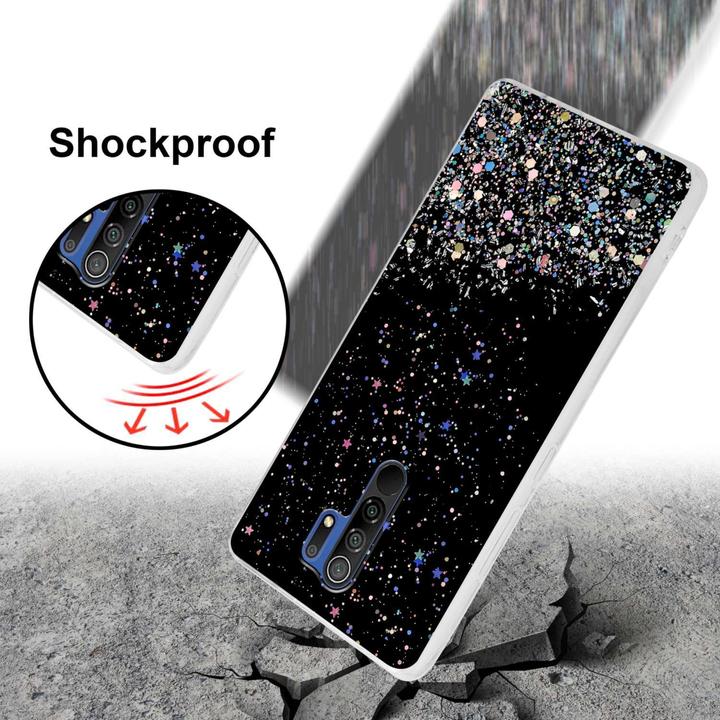 Actual product image Cadorabo Bumper Case for Xiaomi RedMi 9 TPU funkelnder Glitter (Xiaomi Redmi 9)