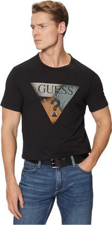 Guess Herren T-Shirt Dreieck Schwarz