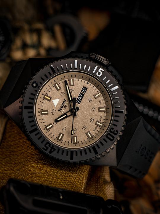 Actual product image Traser P69 Black Stealth (Diving watch, 46 mm)