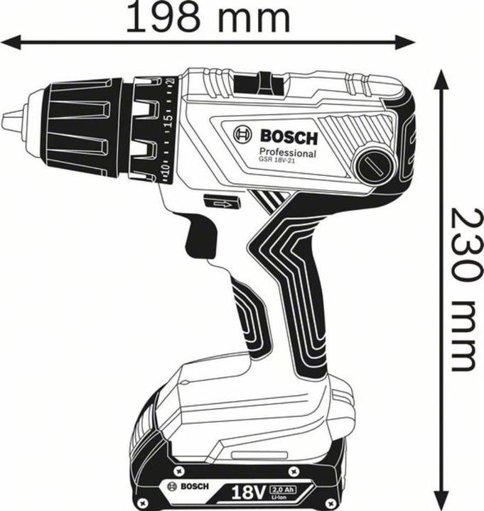Actual product image Bosch Professional GSR 18V-21 (Rechargeable battery operated)