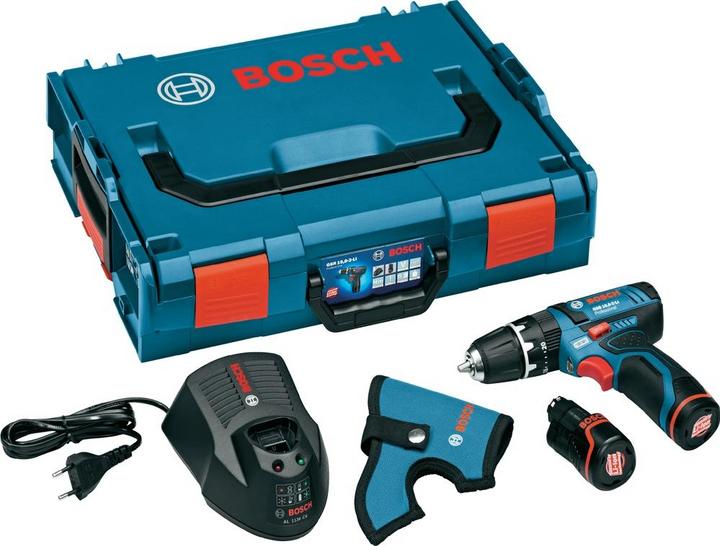 Produktbild Bosch Professional GSB 12-2-LI, 2 Akkus inkl. L-Boxx (Akkubetrieb)