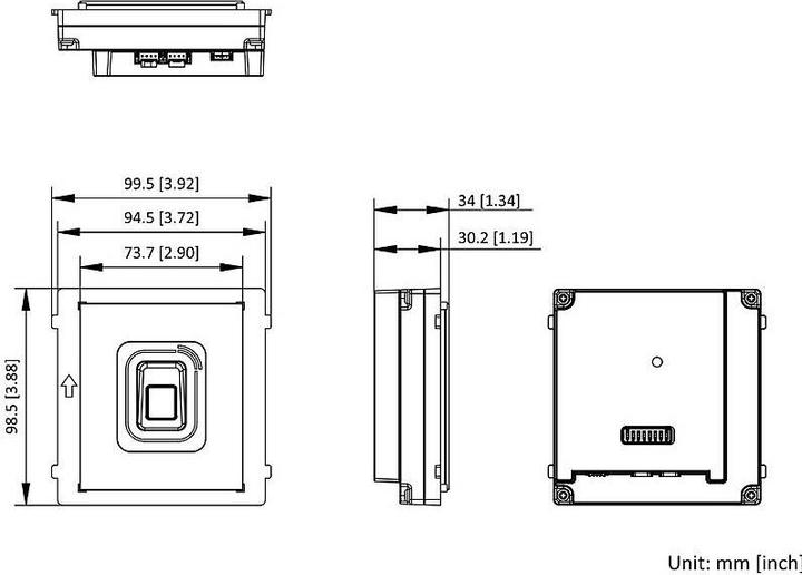 Actual product image Hikvision DS-KD-MFB/S Fingerprint & card reader (Fingerprint)