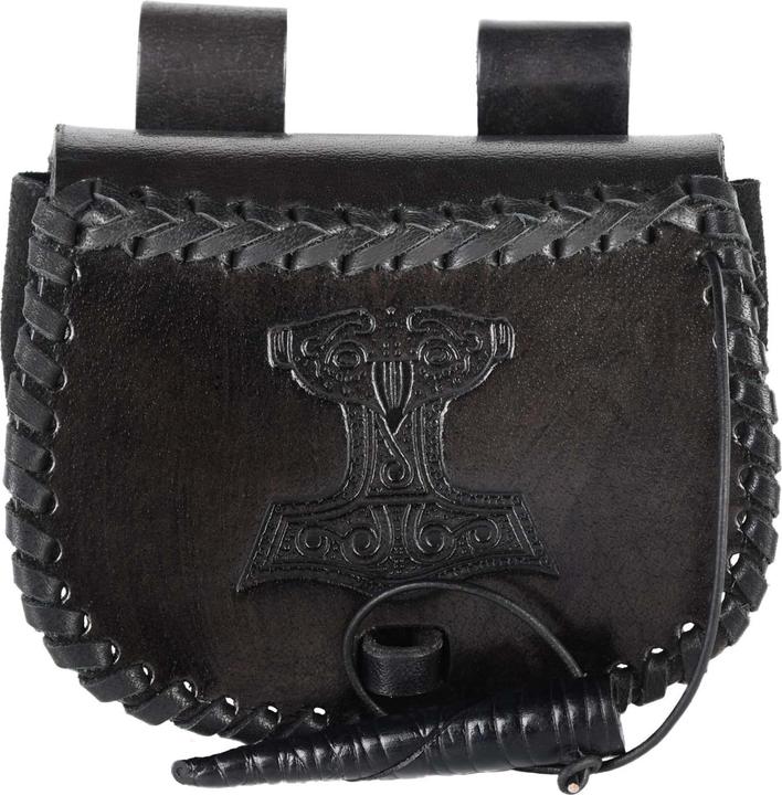 Immagine prodotto Battle Merchant Marsupio piccolo da cintura Thorshammer in rilievo nero