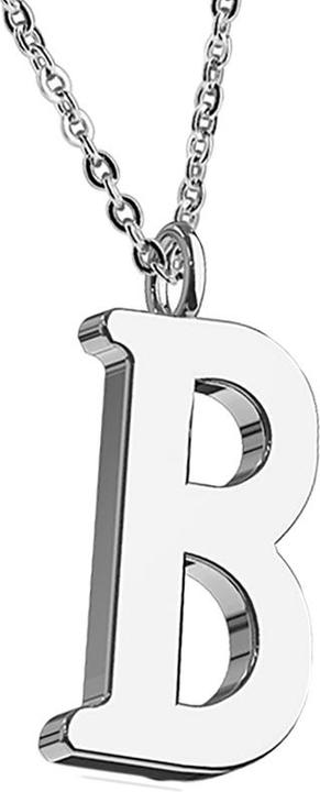 Actual product image Star Piercing Chain silver pendant letter B (without brass, Surgical steel 316L)