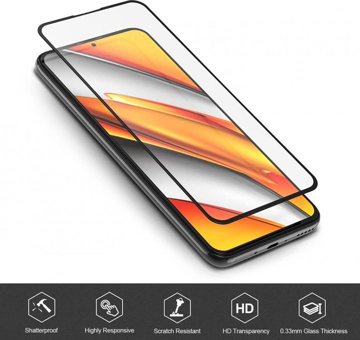 Immagine prodotto Screenguard Xiaomi Poco F3 Pellicola protettiva di vetro a schermo intero 2.5D 9H (1 Pezzo/i, Xiaomi Poco F3)
