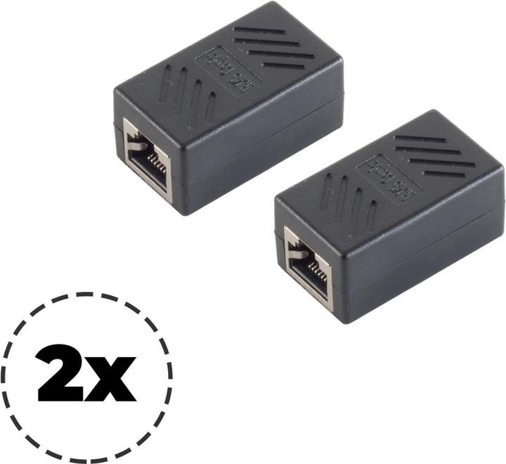 Produktbild Shiverpeaks ®-BASIC-S--cat. 6A Kabelverbinder Doppelbuchse RJ45 Vollgeschirmt--VE2 (CAT6)
