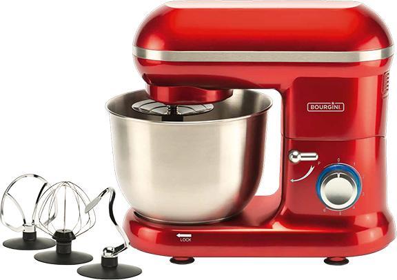 Productafbeelding Bourgini Klassieke keukenchef - Keukenmachine - Rood (1250 W)