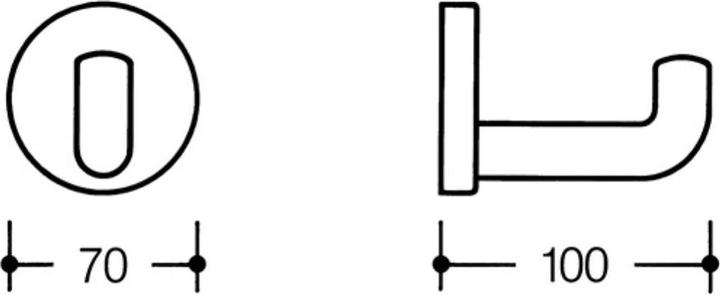 Actual product image Hewi Wall hook F99 477.90.030 plastic wei 70 mm