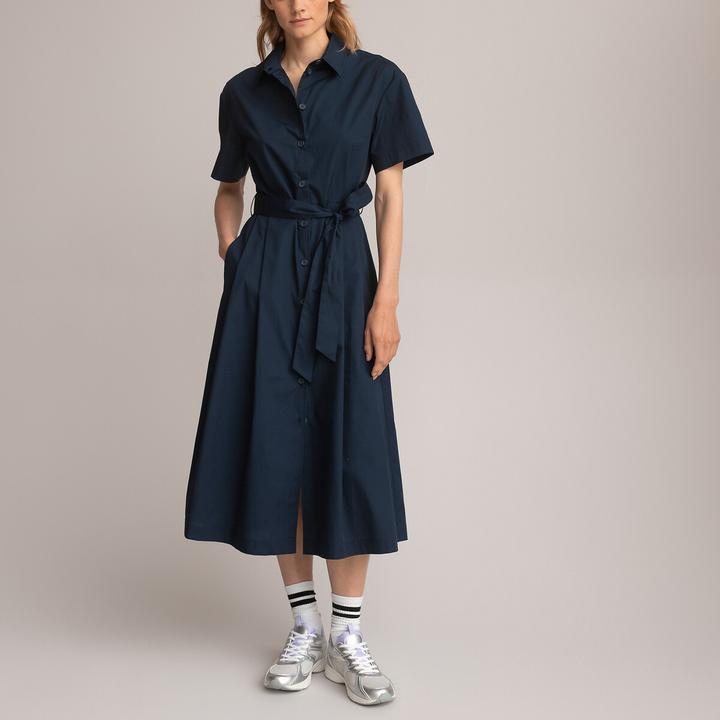La Redoute Collections Blusenkleid mit Bindegürtel