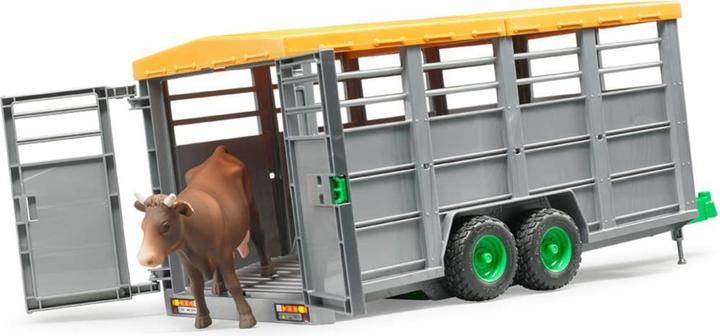Image du produit Bruder Remorque à bétail et vache