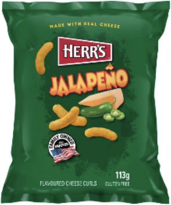 Herr's Jalapeno Cheese Curls 113g (113 g)