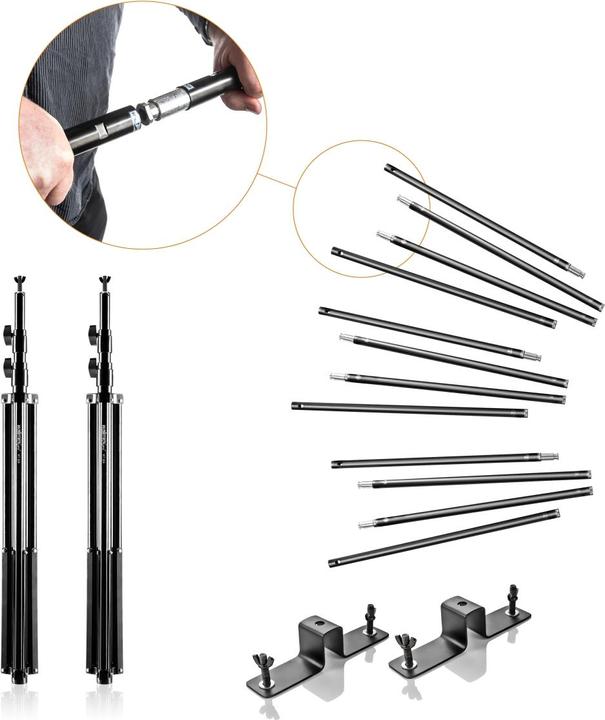 Actual product image Walimex 3-fold background system + bag (290 cm, 250 cm)
