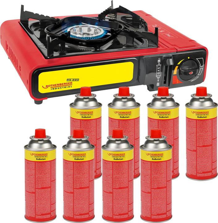 Rothenberger kompakter Outdoor Gas-/ Gaskartuschen-/ CampingKocher Gourmet Gasherd
