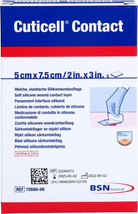 Actual product image BSN Contact Silikonwundauflage 5x7.5cm (5 x)
