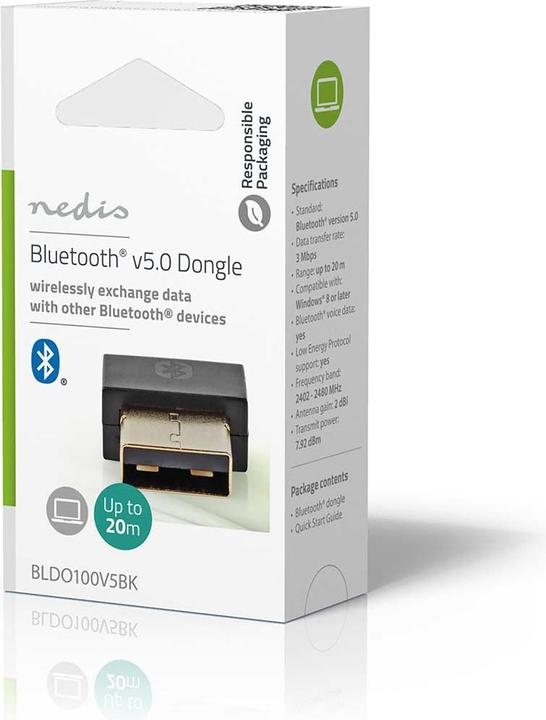 Produktbild Nedis Bluetooth-Dongle | 5.1 | Bluetooth / USB | 20 m (Sender & Empfänger)